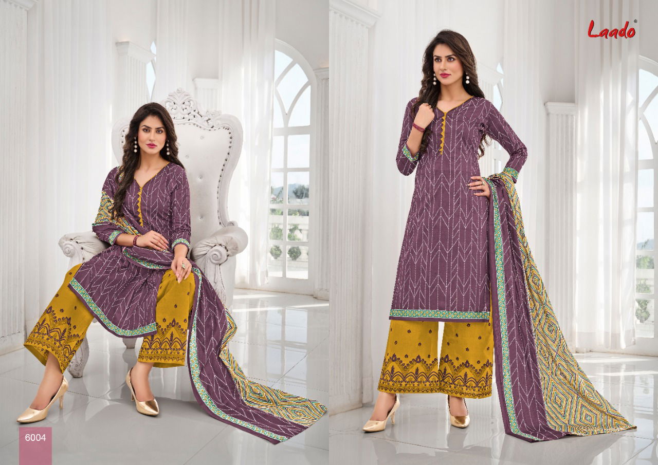 Laado 60 Latest Regular Wear Cotton Printed Dress Material COllection